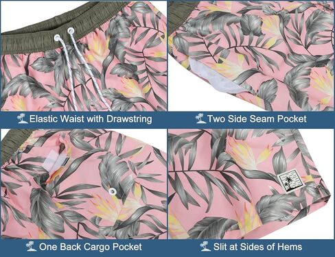 شورت سباحة رجالي من Nonwe للرياضات المائية وشاطئ هاواي الاستوائي مع جيوب in Kuwait