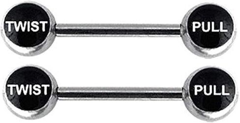 زوج مجوهرات من الحلمات الدائرية ذات سحب ملتوي 14 جرام لهجة الجسم (TP) in Kuwait