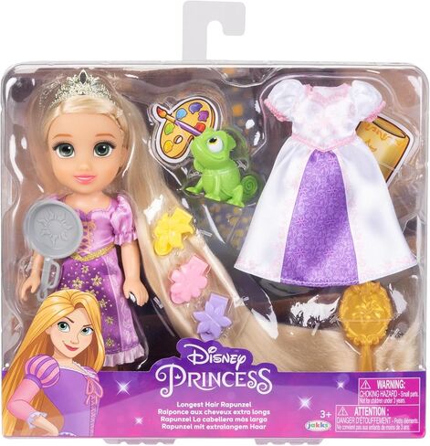 Disney Princess Rapunzel Doll Longest Hair Petite Rapunzel Doll with Pascal, in Purple and White Dress Fashions in Saudi Arabia