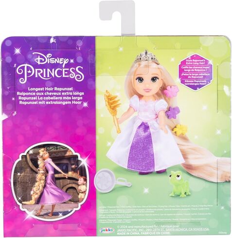 Disney Princess Rapunzel Doll Longest Hair Petite Rapunzel Doll with Pascal, in Purple and White Dress Fashions in Saudi Arabia