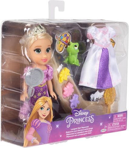 Disney Princess Rapunzel Doll Longest Hair Petite Rapunzel Doll with Pascal, in Purple and White Dress Fashions in Saudi Arabia
