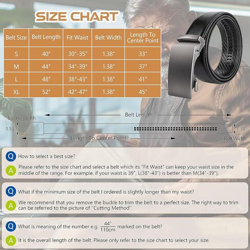 حزام جلدي للرجال من SUNYA، أحزمة سقاطة للرجال، حزام عريض 35 مم مع نقرة منزلق. حزام فستان رجالي باللون الأسود والبني الكاجوال in Kuwait
