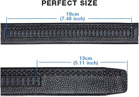 حزام سقاطة من الجلد الطبيعي للرجال من LAORENTOU - حزام رجالي 1-3/8 بوصة لاستبدال حزام الجينز القابل للتعديل بدون إبزيم in Kuwait