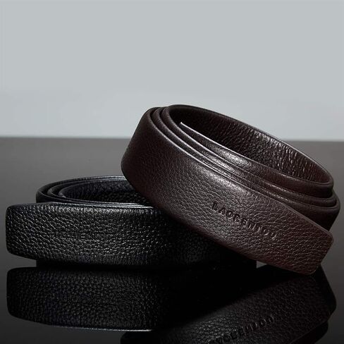 حزام سقاطة من الجلد الطبيعي للرجال من LAORENTOU - حزام رجالي 1-3/8 بوصة لاستبدال حزام الجينز القابل للتعديل بدون إبزيم in Kuwait