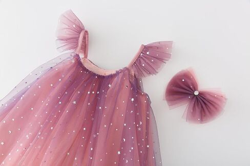 Toddler Girls Tulle Tutu Dress Flower Girls Long Gradient Colors Sundress Size 18M-9T in Saudi Arabia