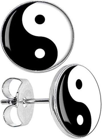 قلادات يين يانغ لشخصين من افضل اصدقاء مع اساور حبل متطابقة قابلة للتعديل واقراط مرصعة للاصدقاء المقربين والاصدقاء وعيد الحب والصديقة (4 ازواج)، معدن، غير معروف in Kuwait