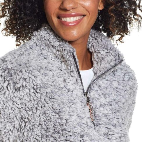 Weatherproof Vintage Women's 1/4 Zip Faux Fur Cozy Fleece Jacket in Kuwait