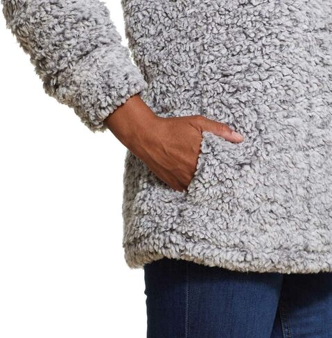 Weatherproof Vintage Women's 1/4 Zip Faux Fur Cozy Fleece Jacket in Kuwait