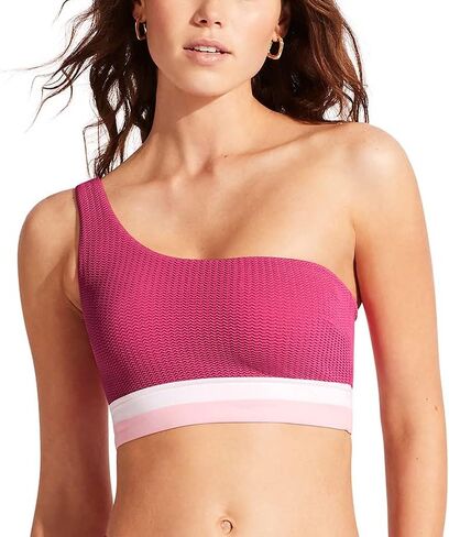 Seafolly Women's Standard One Shoulder Bikini Top Swimsuit in Saudi Arabia