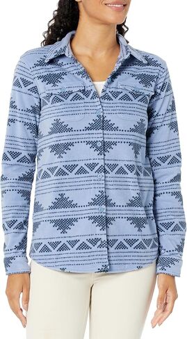 Eddie Bauer Women's Fast Fleece Shirt Jacket, Dusty Blue in Saudi Arabia