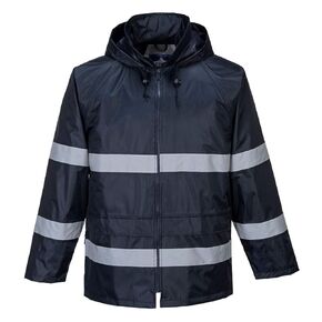 Portwest F440 Men's Classic Iona Waterproof and Reflective Rain Jacket Black, X-Large