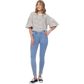 جودي بنطال جينز نحيف سهل الارتداء باللون الأزرق! مجرد الانزلاق عليها! (النمط: 88254) (15) أزرق in Kuwait