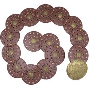 AIBEARTY Women Vintage Wide Disc Belt PU Leather Hollow Out Round Belts Western Cowgirl Waist Belt in Saudi Arabia