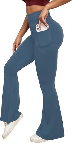Floerns Women's High Waist Workout Flare Leg Bootcut Sports Leggings Pants in Saudi Arabia