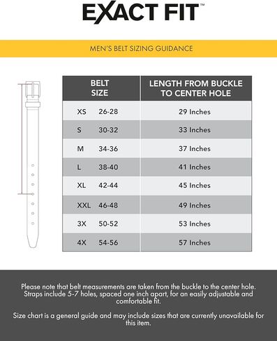 Exact Fit Men's Custom Fit Easy Adjust Compression Buckle Belt in Kuwait