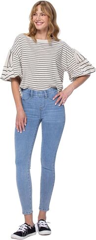 جودي بنطال جينز نحيف سهل الارتداء باللون الأزرق! مجرد الانزلاق عليها! (النمط: 88254) (15) أزرق in Kuwait