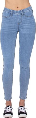 جودي بنطال جينز نحيف سهل الارتداء باللون الأزرق! مجرد الانزلاق عليها! (النمط: 88254) (15) أزرق in Kuwait