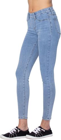 جودي بنطال جينز نحيف سهل الارتداء باللون الأزرق! مجرد الانزلاق عليها! (النمط: 88254) (15) أزرق in Kuwait