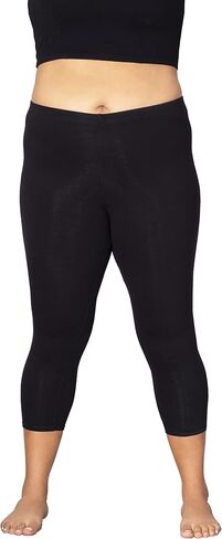 On the Plus Side Cotton Jersey Plus Size Capri Leggings in Saudi Arabia