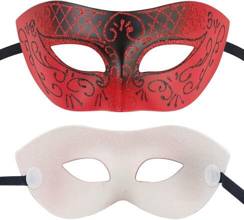 الأزواج أقنعة تنكرية أقنعة معدنية ماردي غرا حفلة موسيقية قناع البندقية حزب قناع هالوين ازياء التبعي in Kuwait