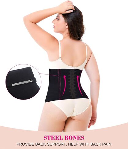 Nebility Waist Trainer for Women Plus Size Corset Shapewear Tummy Control Waist Cincher Postpartum Girdle Body Shaper in Saudi Arabia