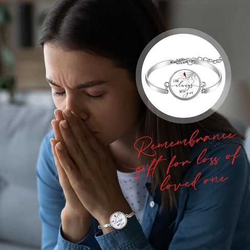 Unittype Memorial Gifts Cardinal Memorial Bracelet Jewelry Bangle Sympathy Gift Soul Poem Card Remembrance Gifts Cardinal Gifts(3 Sets) in Saudi Arabia