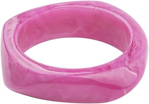 COLORFUL BLING Multiple Color Acrylic Resin Irregular Geometric Bangle Bracelet Tortoiseshell Acetate Mottled Wide Chunky Cuff Bangle for Women Wristband Jewelry in Saudi Arabia