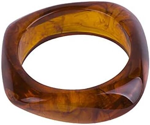 COLORFUL BLING Multiple Color Acrylic Resin Irregular Geometric Bangle Bracelet Tortoiseshell Acetate Mottled Wide Chunky Cuff Bangle for Women Wristband Jewelry in Saudi Arabia