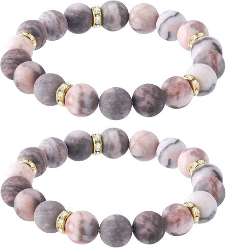 OIIKI Bracelet for Women, 2pcs Anti Anxiety Pink Bracelets for Women in Saudi Arabia