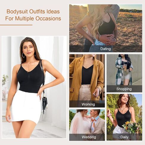 J-pone Shapewear Bodysuit Women Tummy Control Spaghetti Strap Stretch Slimming Body Shaper, 2 Piece in Kuwait