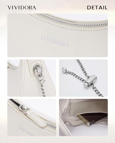 حقيبة يد صغيرة للنساء من فيفيدورا، حقيبة كتف هلالية عصرية بمقبض علوي وحقيبة كلاتش عصرية بسحاب in Kuwait