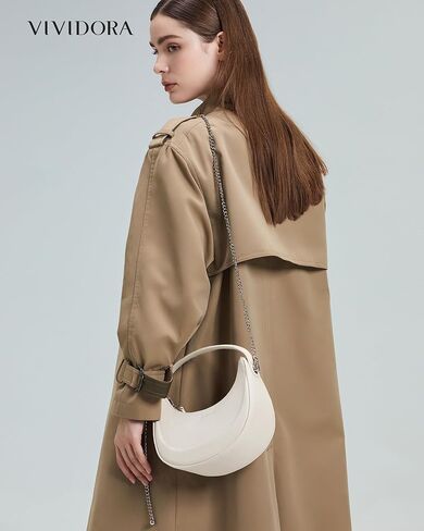 حقيبة يد صغيرة للنساء من فيفيدورا، حقيبة كتف هلالية عصرية بمقبض علوي وحقيبة كلاتش عصرية بسحاب in Kuwait