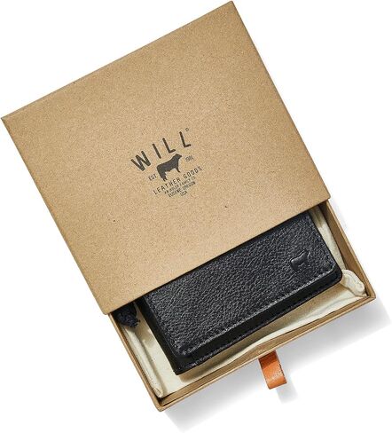 Will Leather Goods Classic Leather L-Fold Wallet Black in Saudi Arabia