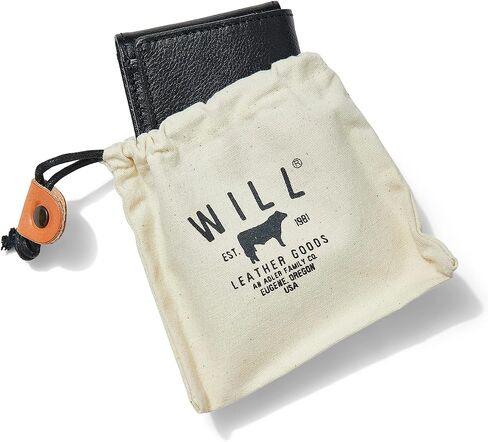 Will Leather Goods Classic Leather L-Fold Wallet Black in Saudi Arabia