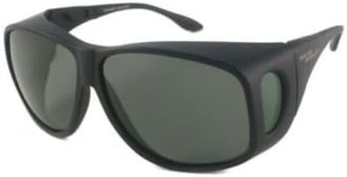 درع شمسي يناسب النظارات الشمسية كبيرة جدًا / إطار عدسة سوداء غير لامعة - رمادي / أخضر مستقطب in Kuwait