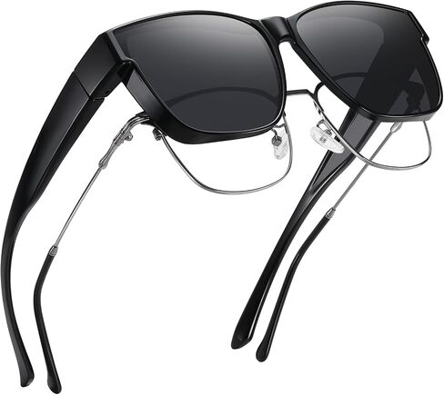 GEGURI Polarized Sunglasses Fit Over Glasses for Men Women, Oversized Square Sun Glasses UV400 Protection Shades in Saudi Arabia