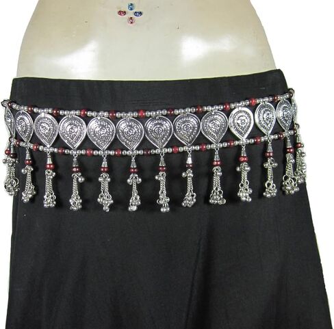 حزام ربط نسائي فريد من نوعه على شكل دمعة دموع - مصنوع يدويًا - بوهيمي الغجر هيبي بوهو قبلي هالوين مهرجان الرقص الشرقي - تنورة ماكسي ميدي للثوب تنورة زي فستان خصر هدية مجوهرات in Kuwait