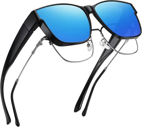 GEGURI Polarized Sunglasses Fit Over Glasses for Men Women, Oversized Square Sun Glasses UV400 Protection Shades in Saudi Arabia