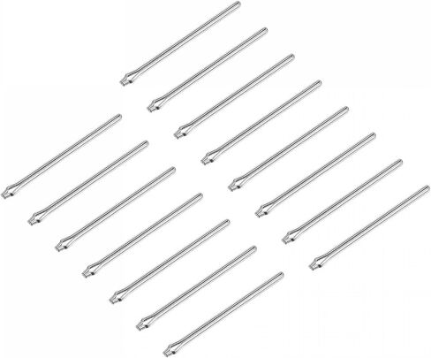 uxcell 15 Pcs 18mm Watch Link Cotter Pin Assortment, Stainless Steel 0.8mm Dia. Watch Strap Bars Split Pin for Watchband Repair, Silver Tone in Saudi Arabia