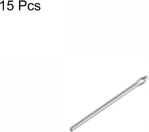uxcell 15 Pcs 18mm Watch Link Cotter Pin Assortment, Stainless Steel 0.8mm Dia. Watch Strap Bars Split Pin for Watchband Repair, Silver Tone in Saudi Arabia