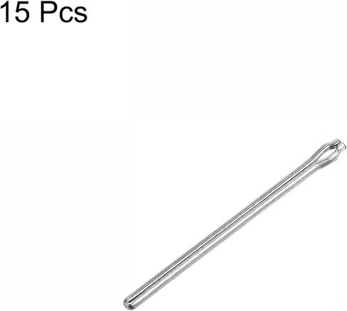 uxcell 15 Pcs 18mm Watch Link Cotter Pin Assortment, Stainless Steel 0.8mm Dia. Watch Strap Bars Split Pin for Watchband Repair, Silver Tone in Saudi Arabia