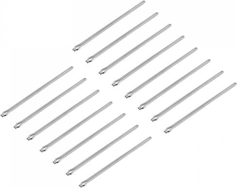 uxcell 15 Pcs 18mm Watch Link Cotter Pin Assortment, Stainless Steel 0.8mm Dia. Watch Strap Bars Split Pin for Watchband Repair, Silver Tone in Saudi Arabia