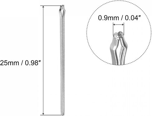 uxcell 15 Pcs 18mm Watch Link Cotter Pin Assortment, Stainless Steel 0.8mm Dia. Watch Strap Bars Split Pin for Watchband Repair, Silver Tone in Saudi Arabia
