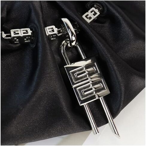 Women's Chain Evening Bag with Cloud Cluth Shoulder Bag, Oxford Cute Dumpling-Shaped Purses and Handbags Black in Kuwait