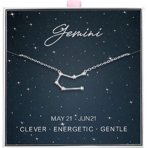 عقد ALoveSoul من الفضة الإسترلينية عيار 925 على شكل كوكبة زودياك، هدايا عيد ميلاد للنساء والفتيات in Kuwait