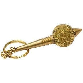 Kingdom Of Dream Brass Made Hanuman Ji Gada Key Ring (Standard Size, Golden), Yellow 1 PCS in Saudi Arabia