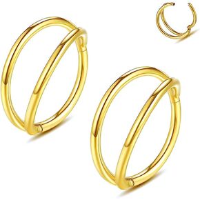 KREZIP Single/Double Rings Nose Ring Seamless Hinge Ring Septum Ring Medical Steel Cartilage Earrings Spiral Daisy Spiral Ear Screen Pierced Earrings Lip Ring Jewellery