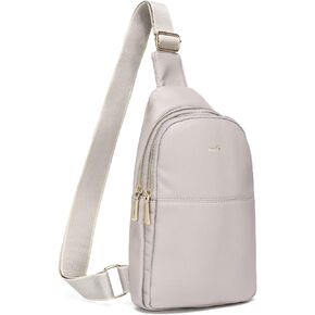 Peyorom Small Crossbody Sling Bag for Women, Vegan Leather Chest Bags Sling Backpack Hiking Travel Daypack