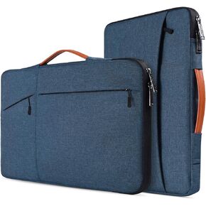 17.3 inch Laptop Briefcase Bag for HP Pavilion 17 Inch, Envy 17, PROBOOK 17, Dell G7 17.3, Dell Inspiron 17, ASUS VivoBook 17, Acer Aspire 17.3-in Computer Sleeve Case, Navy Blue
