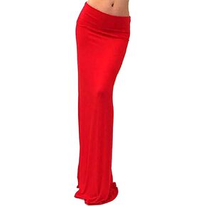 Vivicastle Women's USA Colorful Printed Fold Over Waist Long Maxi Skirt in Kuwait